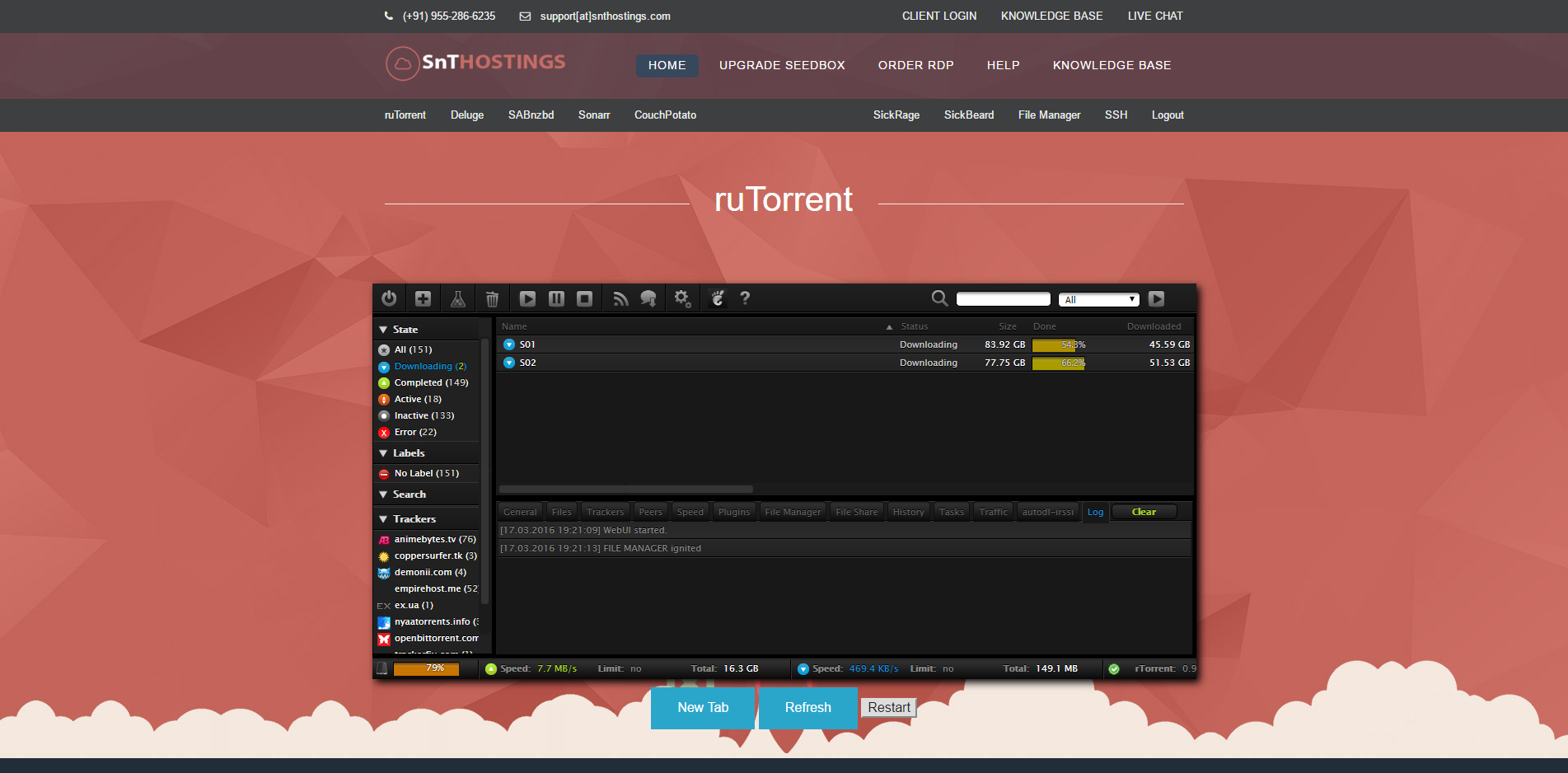 ruTorrent Page