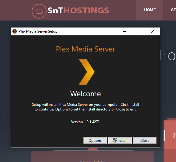 plex media server setup progress