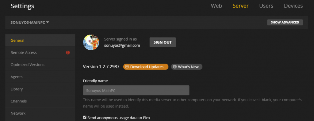 Configure Plex Media Server All Platforms